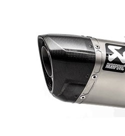 Akrapovic Endkappenset für Titan Dämpfer inkl. schwarze Aluminium Niete