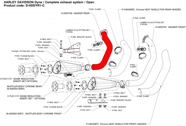 Akrapovic Krümmerbogen Edelstahl- V4A, hinten