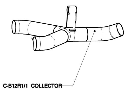 Akrapovic Zwischenrohr Racing- 2-1-2, Edelstahl- V4A, 52mm Anschluss