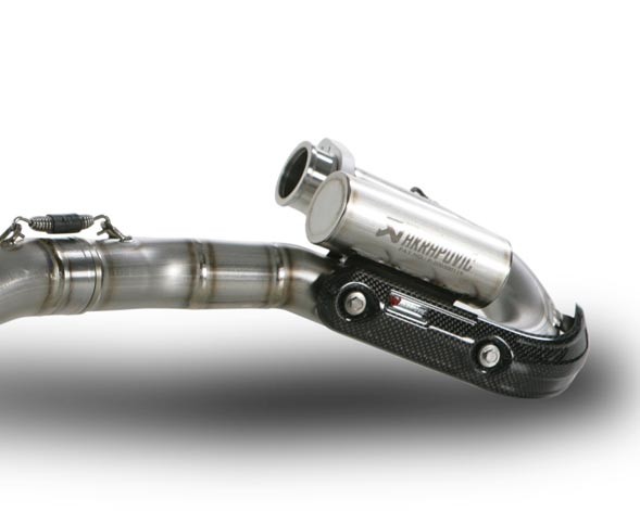 Akrapovic Krümmerbögen- Edelstahl- V4A ohne Hülsen & Flansche, mit Expansionskammer