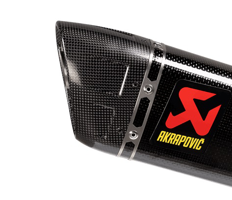 Akrapovic Endkappenset für Carbon Dämpfer inkl. schwarze Aluminium Niete