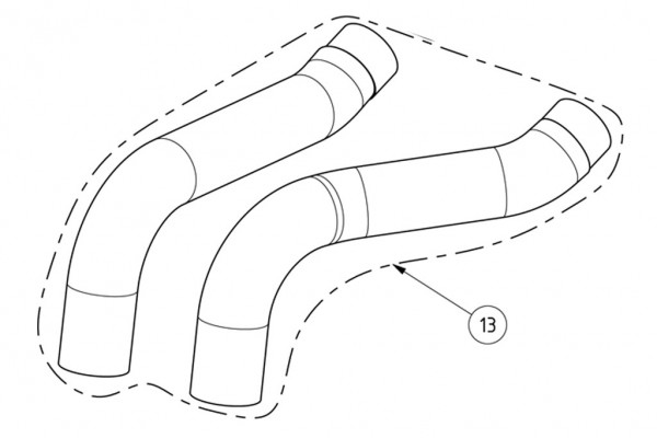 Akrapovic Krümmerbögen Titan ohne Hülsen & Flansche, hinten