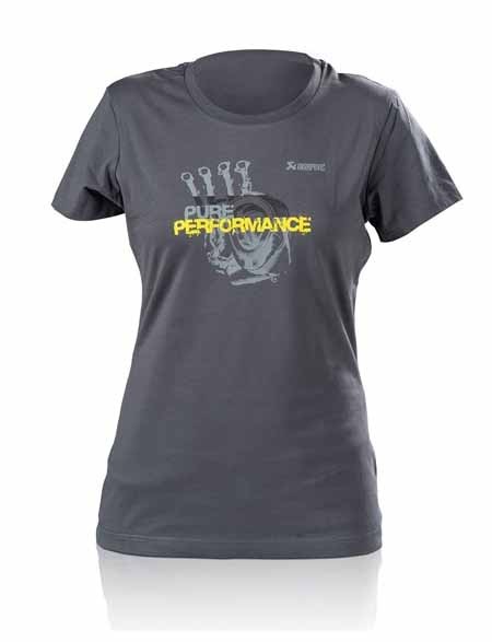 Akrapovic T-SHIRT Damen Lifestyle Pure Performance Grau