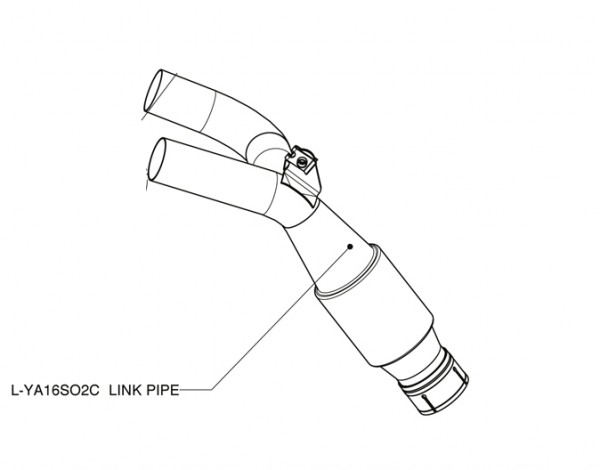 Akrapovic Zwischenrohr YAMAHA MT-01 Slip-on- Edelstahl- V4A