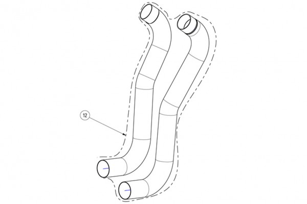 Akrapovic Krümmerbögen Titan ohne Hülsen & Flansche, vorne