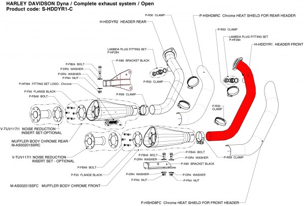 Akrapovic Krümmerbogen Edelstahl- V4A, vorne