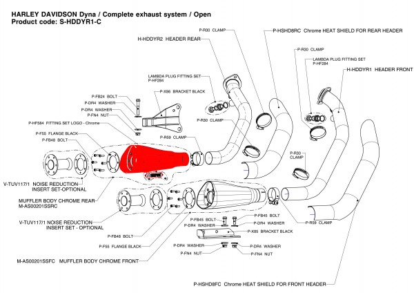 Akrapovic Auspuffdämpfer (ohne Anbaumaterial), hinten