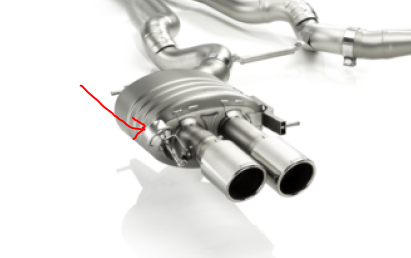 Akrapovic Unterdruckdose mit dem Haltewinkel