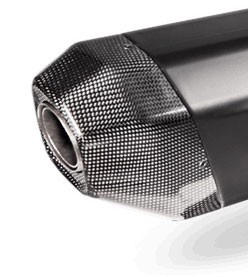 Akrapovic Endkappenset für V4A/Titan Dämpfer inkl. schwarze Aluminium Niete