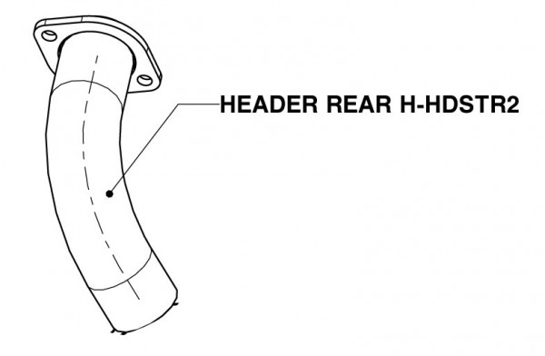 Akrapovic Krümmerbogen Edelstahl- V4A, hinten