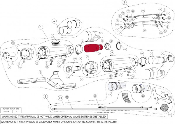 Akrapovic Zwischenrohr Slip-on- Edelstahl- V4A