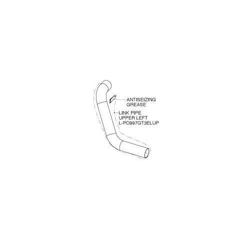 Akrapovic Verbindungsrohr aus Titan mit TÜV (für die obere linke Seite) aus Titan