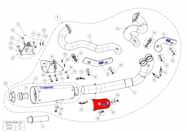 Akrapovic Carbon Hitzeschild ohne Anbaumaterial