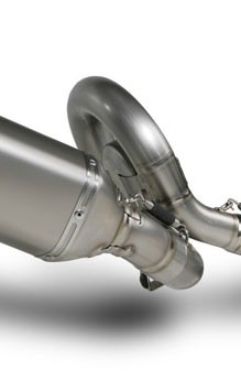 Akrapovic Zwischenrohr Evo-2- 1-1, Titan mit Flansch & Expansionskammer