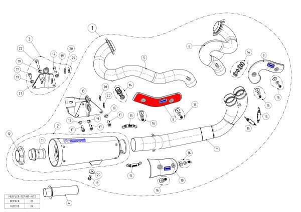 Akrapovic Carbon Hitzeschild ohne Anbaumaterial